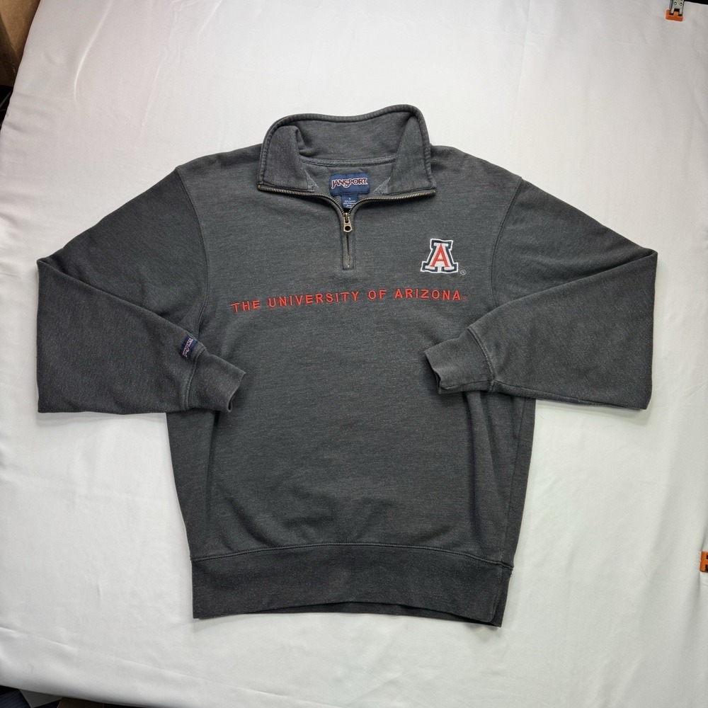 Vintage University of Arizona Pullover Jansport Sweatshirt 1/4 Zip Size Small 10